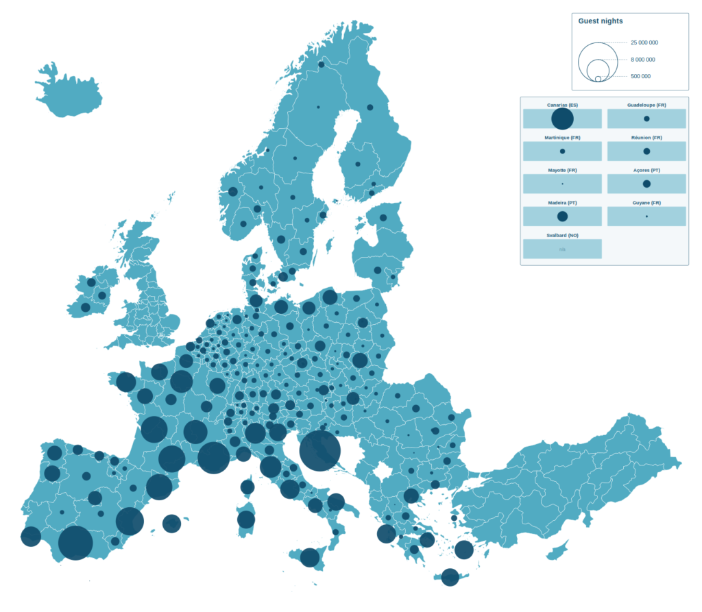 eurostat, jadran, hrvatska, turizam, noćenja, seo