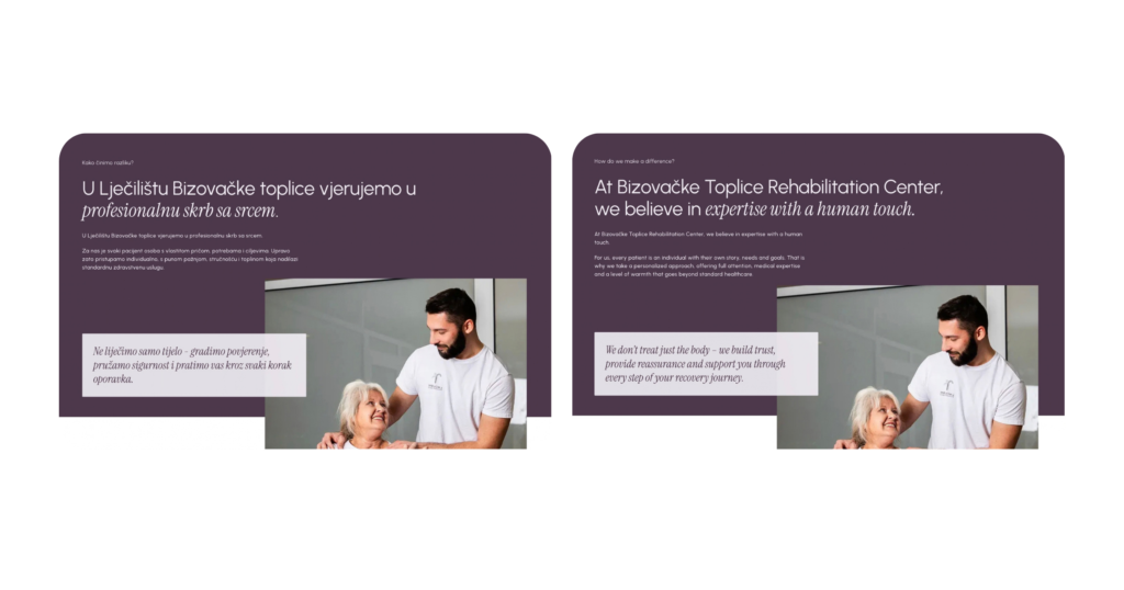 prijevod web stranice, engleski jezik, Lječilište Bizovačke toplice, Sinonim, prevoditeljska agencija